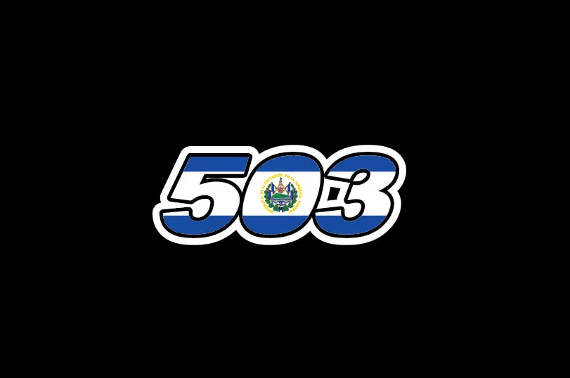 503 Area Code Decal Car Window Laptop Vinyl Sticker El Salvador Guanaco