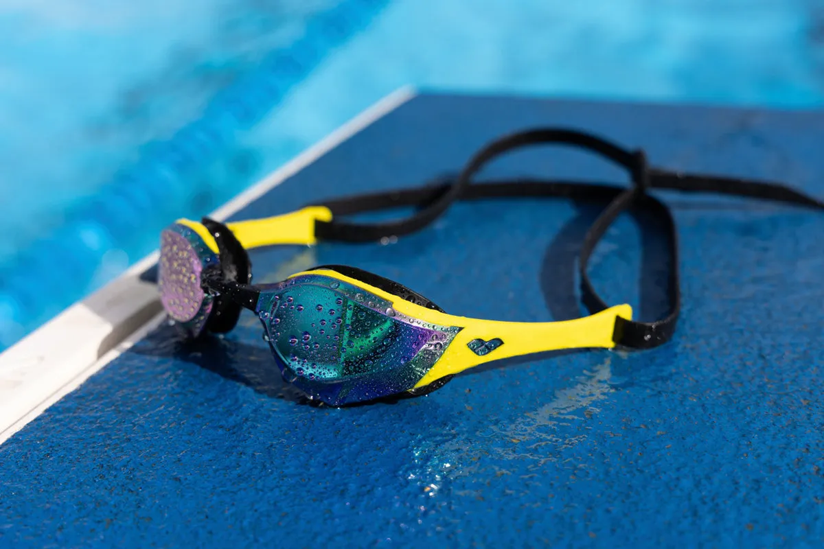 Arena - Cobra Edge Swipe Mirror Goggle - Emerald/Yellow/Black