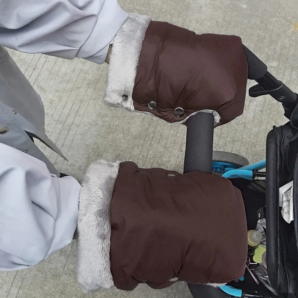 Baby Carriage Stroller Gloves Warm Fur Fleece Pram Hand High quality Portable Comfortable Waterproof Muff Baby Pushchair