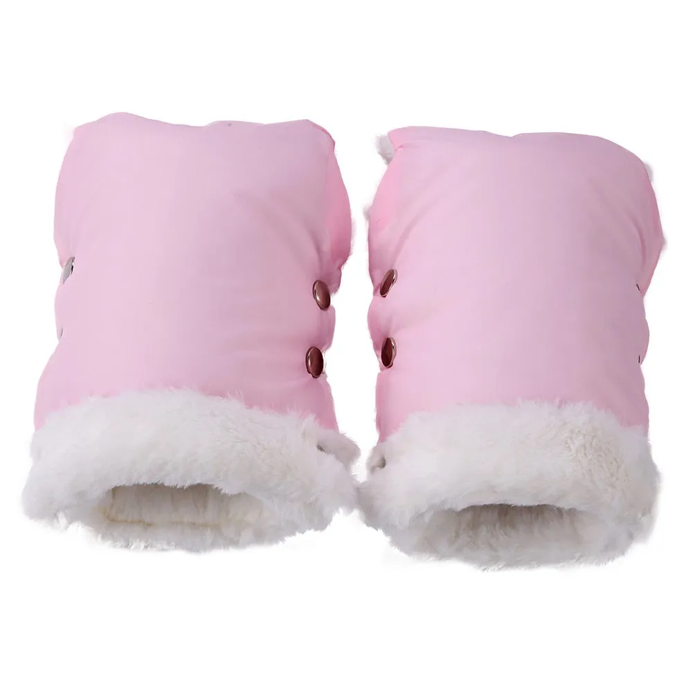 Baby Carriage Stroller Gloves Warm Fur Fleece Pram Hand High quality Portable Comfortable Waterproof Muff Baby Pushchair