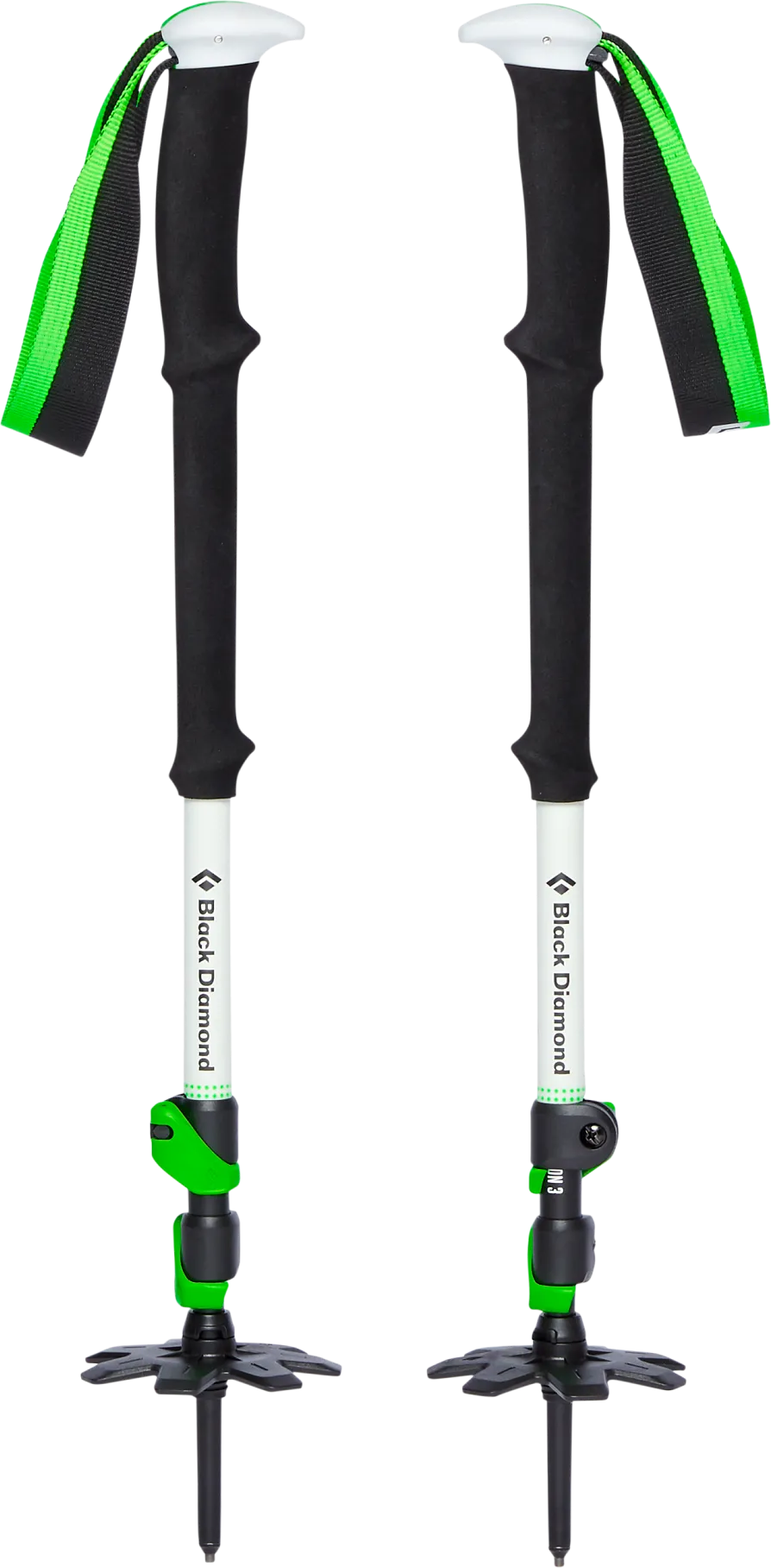 Black Diamond Expedition 3 Ski Poles Black/Green | Buy Black Diamond Expedition 3 Ski Poles Black/Green here | Outnorth