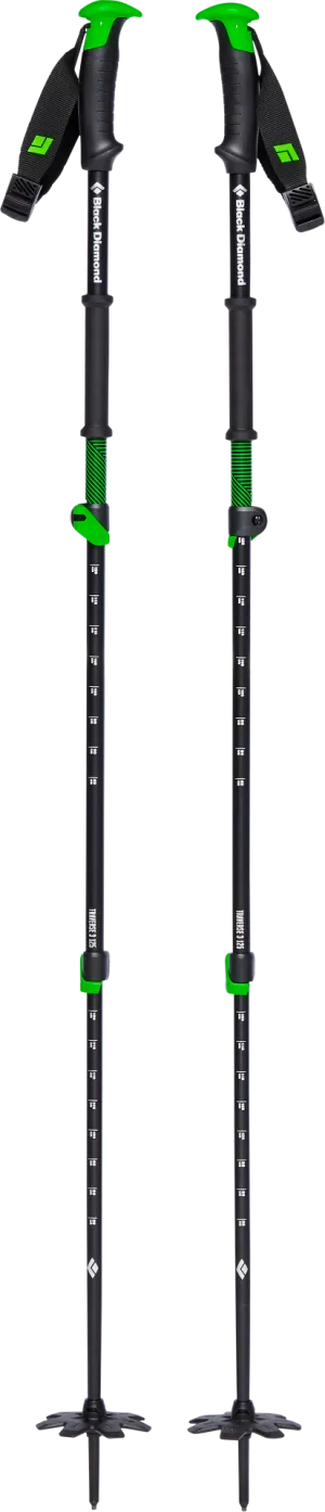 Black Diamond Traverse 3 Ski Poles Black/Green | Buy Black Diamond Traverse 3 Ski Poles Black/Green here | Outnorth