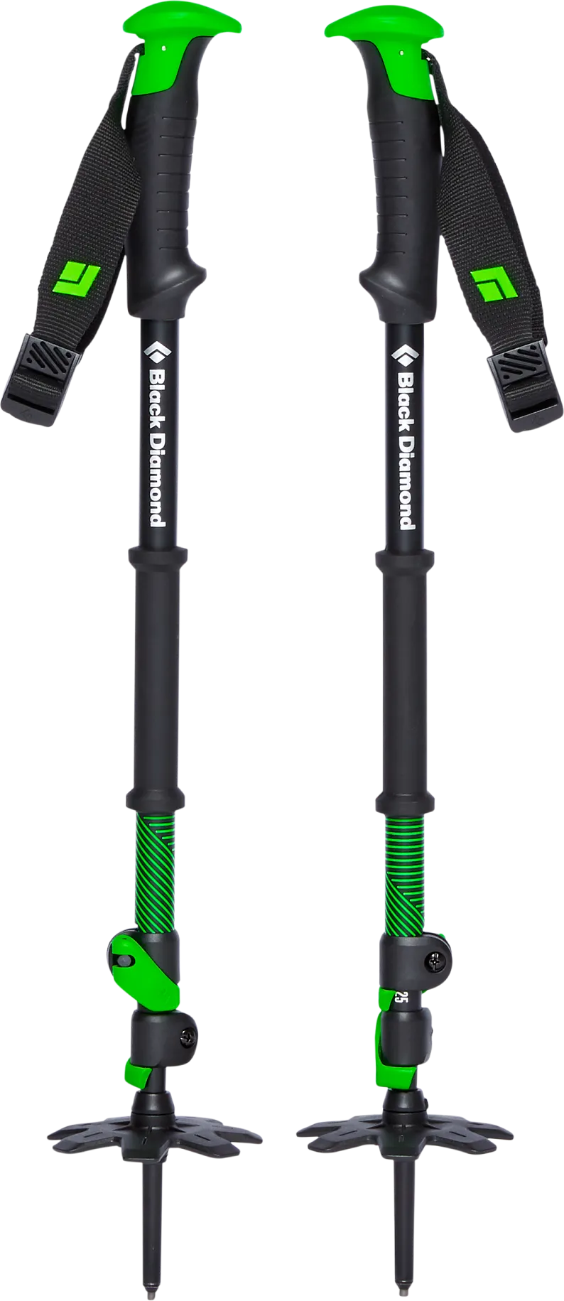 Black Diamond Traverse 3 Ski Poles Black/Green | Buy Black Diamond Traverse 3 Ski Poles Black/Green here | Outnorth