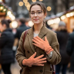 Black Ginger Pumpkin Orange Bright Coloured Gloves - 800-605