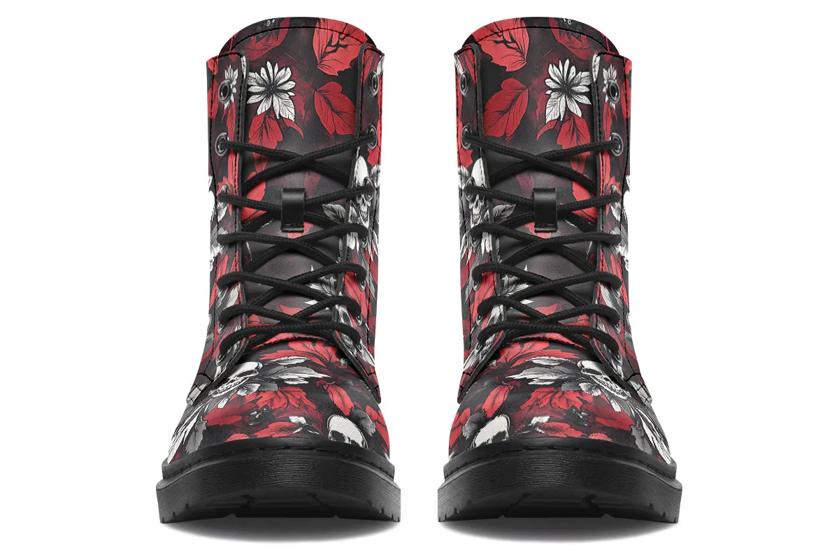 BloodLeaf Boots - Vegan Leather Doc-Style Boots with Durable Stitched on Soles