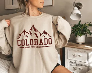 Colorado Sweatshirt,Colorado Lover,Travel Colorado,Colorado Traveler,Winter Shirt,Holiday Shirt,Colorado Gift,Rocky Mountains,C5962