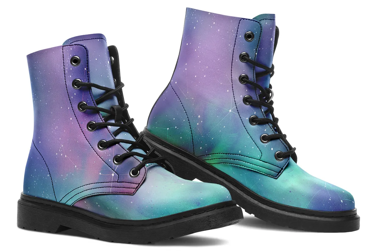 Dawn Boots - Vegan Leather Doc-Style Boots with Durable Stitched on Soles