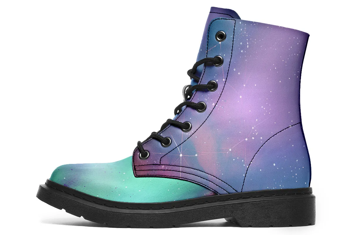 Dawn Boots - Vegan Leather Doc-Style Boots with Durable Stitched on Soles