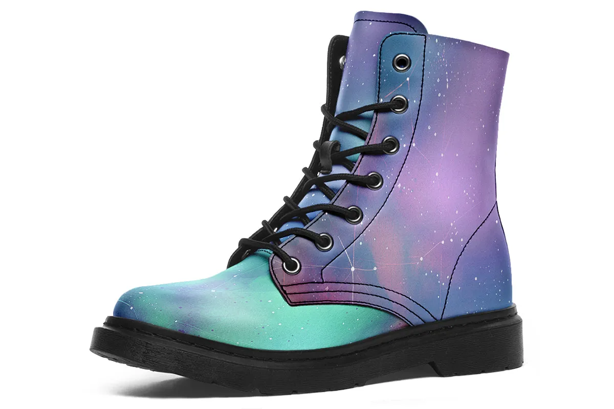 Dawn Boots - Vegan Leather Doc-Style Boots with Durable Stitched on Soles