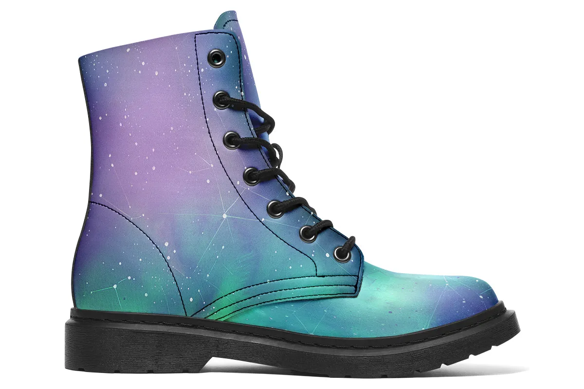 Dawn Boots - Vegan Leather Doc-Style Boots with Durable Stitched on Soles