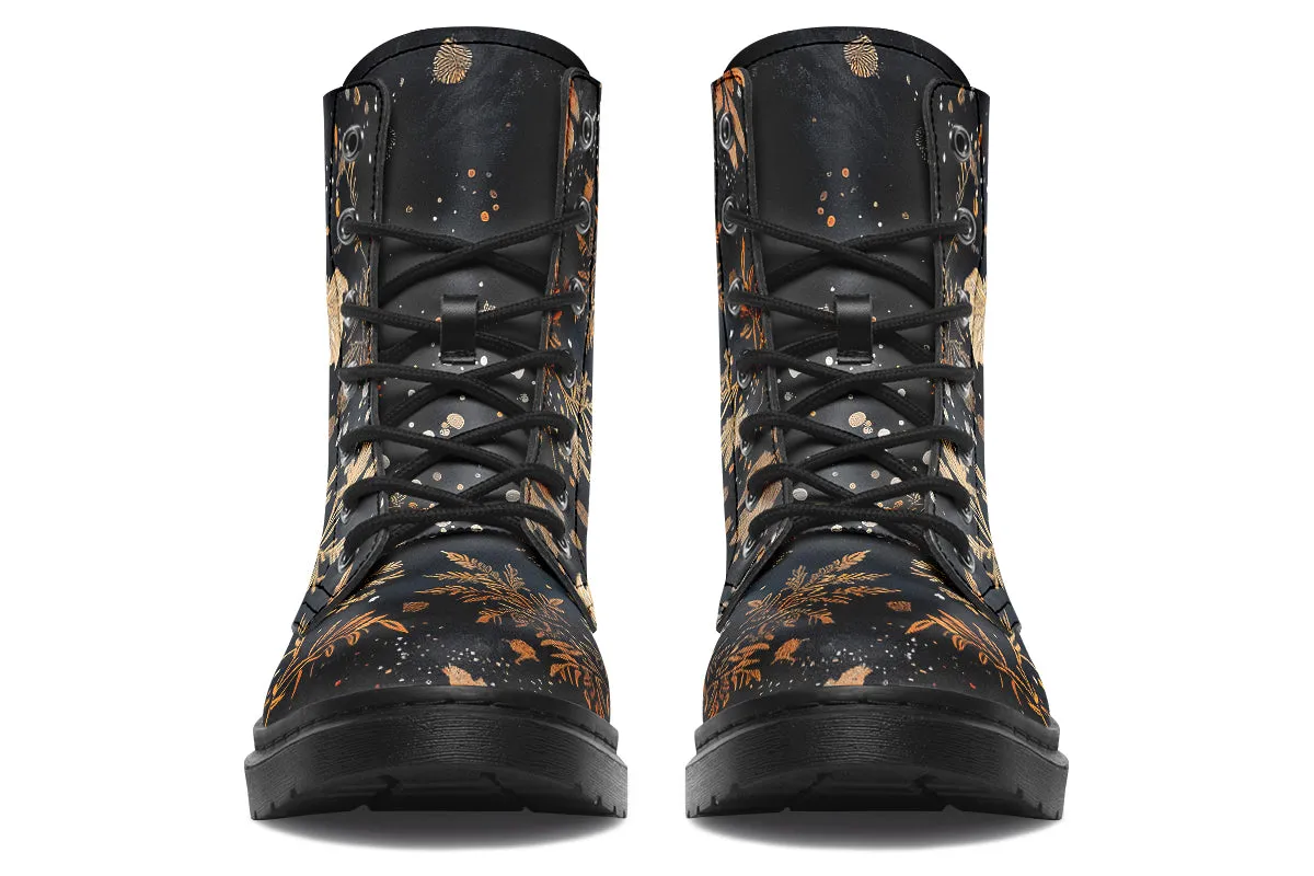 Emberfall Boots - Vegan Leather Doc-Style Boots with Durable Stitched on Soles