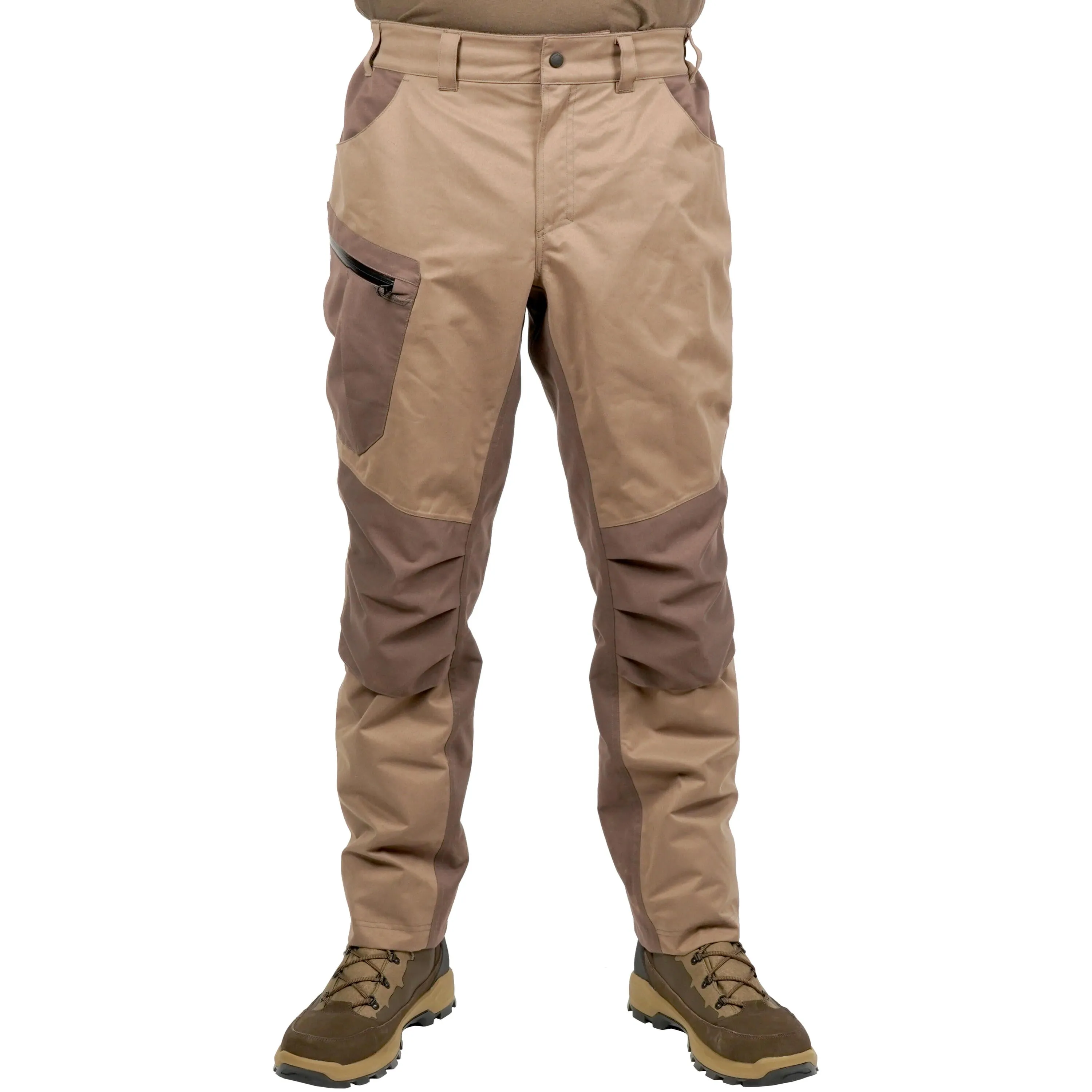 Hunting trousers / raincoats 520 warm low noise brown SOLOGNAC