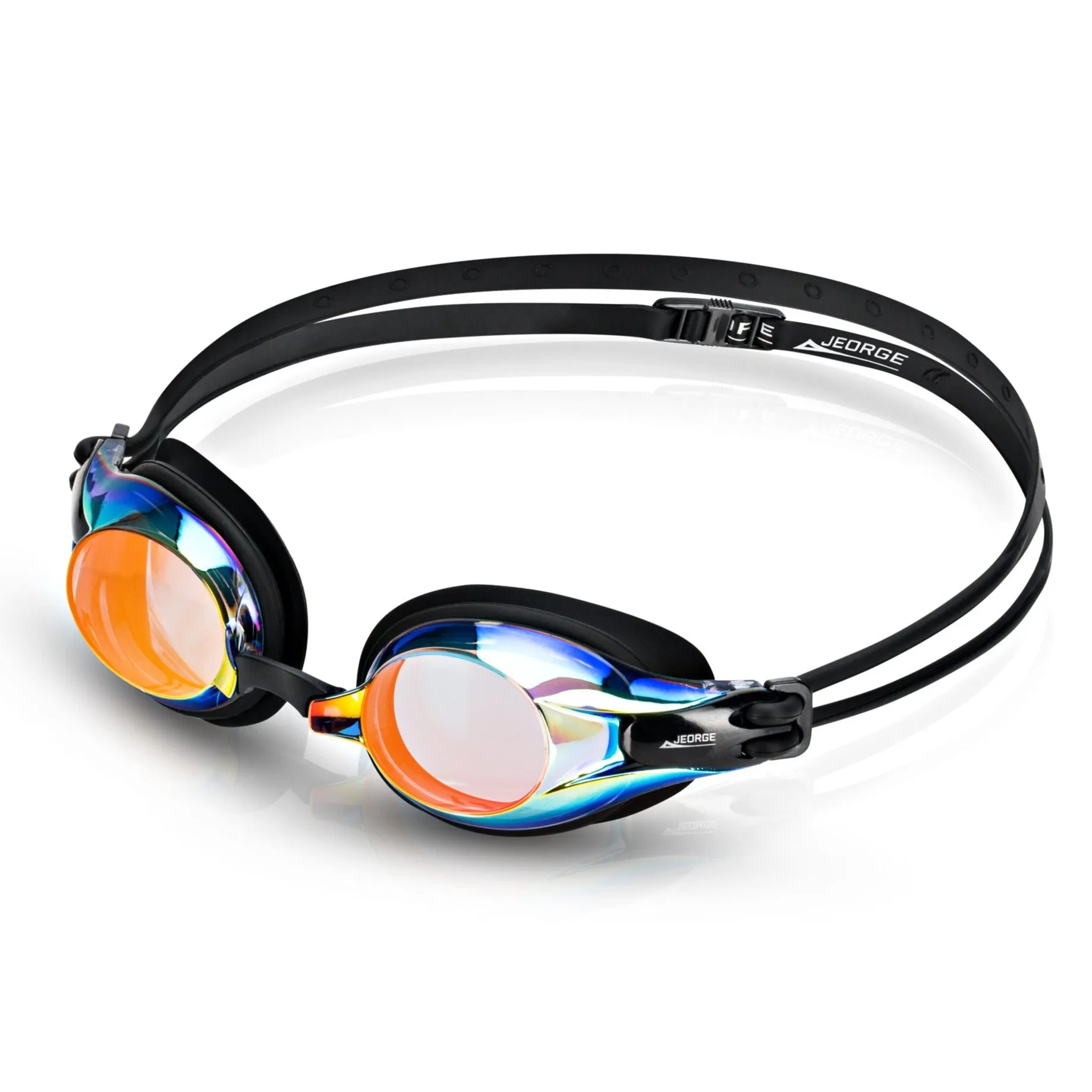 JEORGE Anti-fog UV-protection Mirrored Coating Racing or Training Goggles.