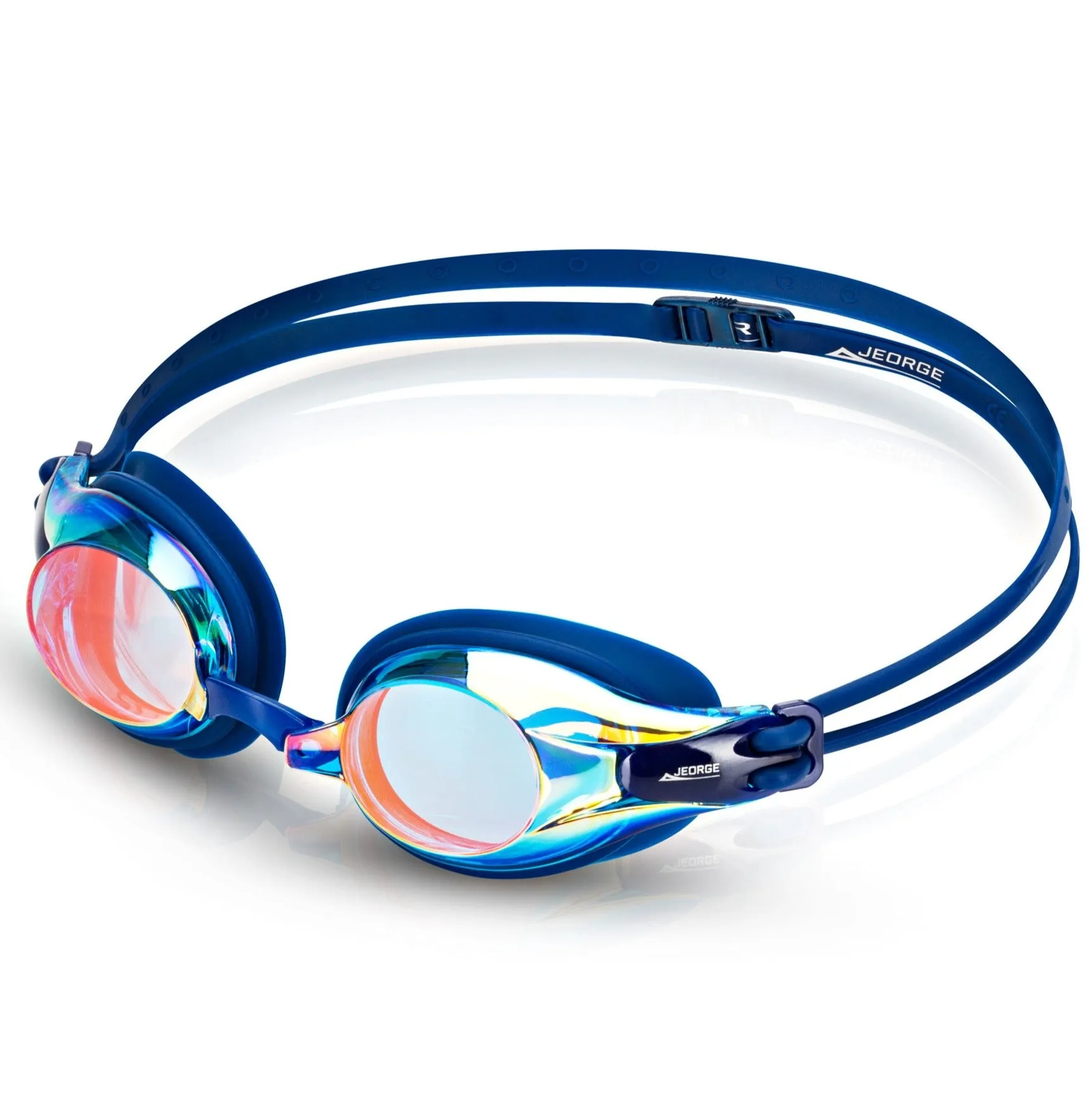 JEORGE Anti-fog UV-protection Mirrored Coating Racing or Training Goggles.