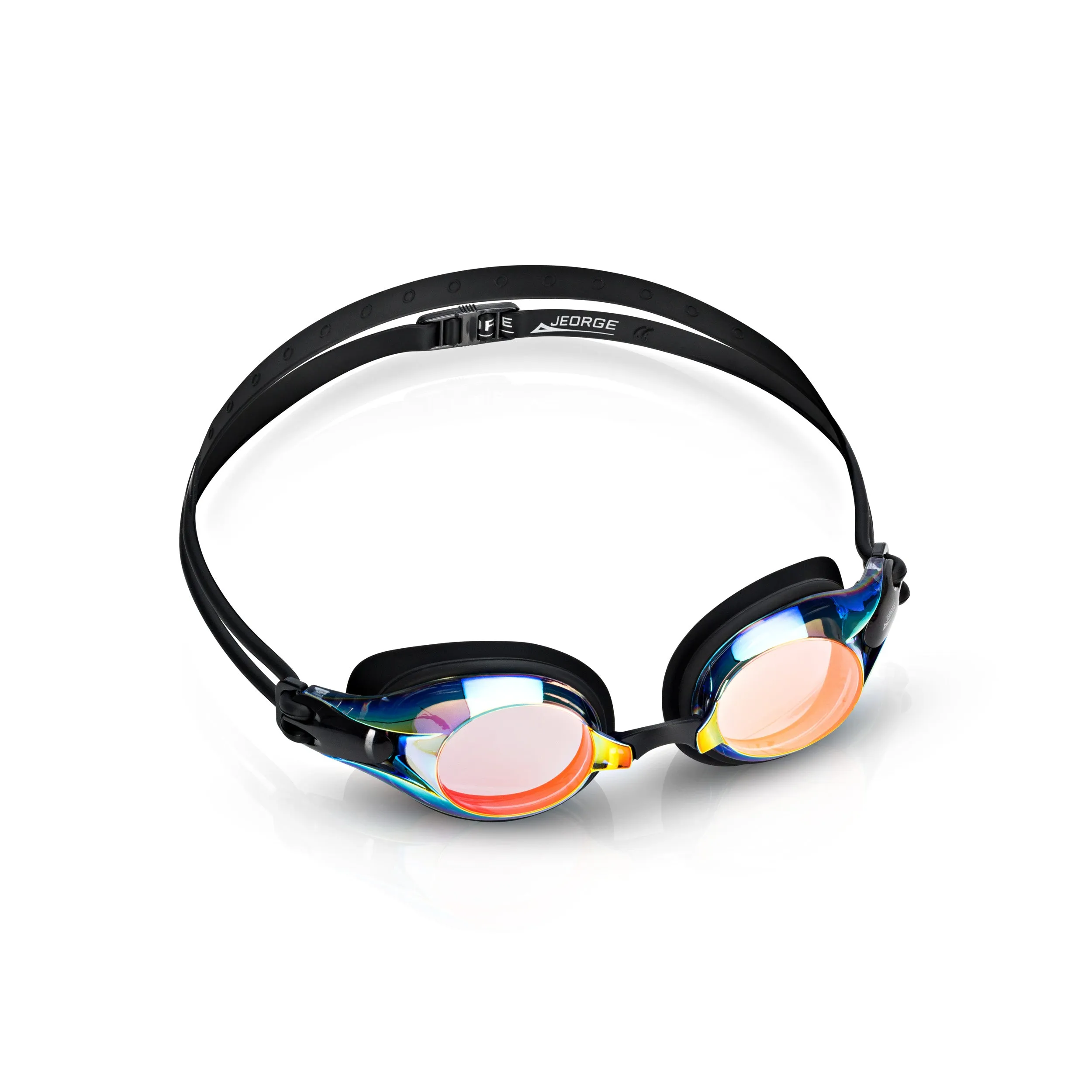 JEORGE Anti-fog UV-protection Mirrored Coating Racing or Training Goggles.