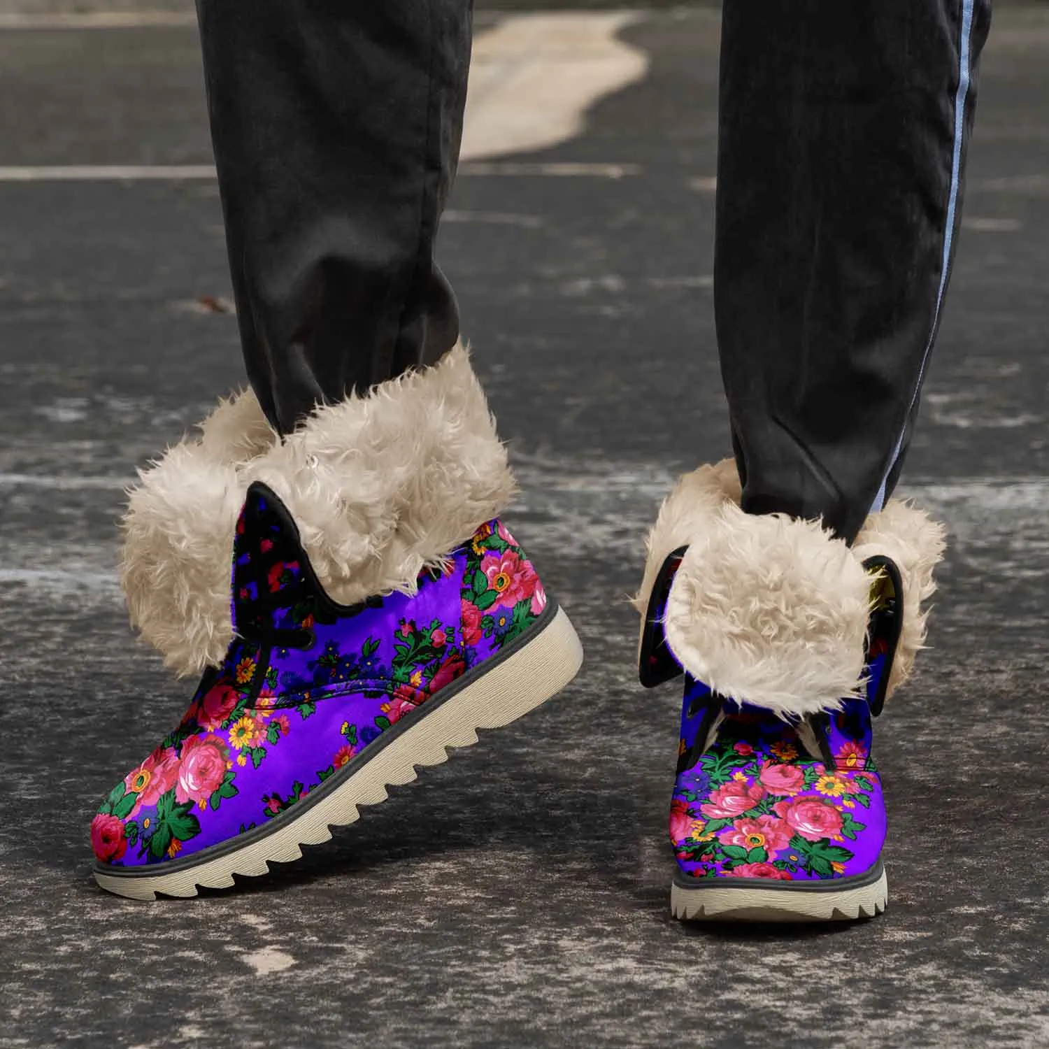 Kokum's Revenge Lilac Polar Winter Boots