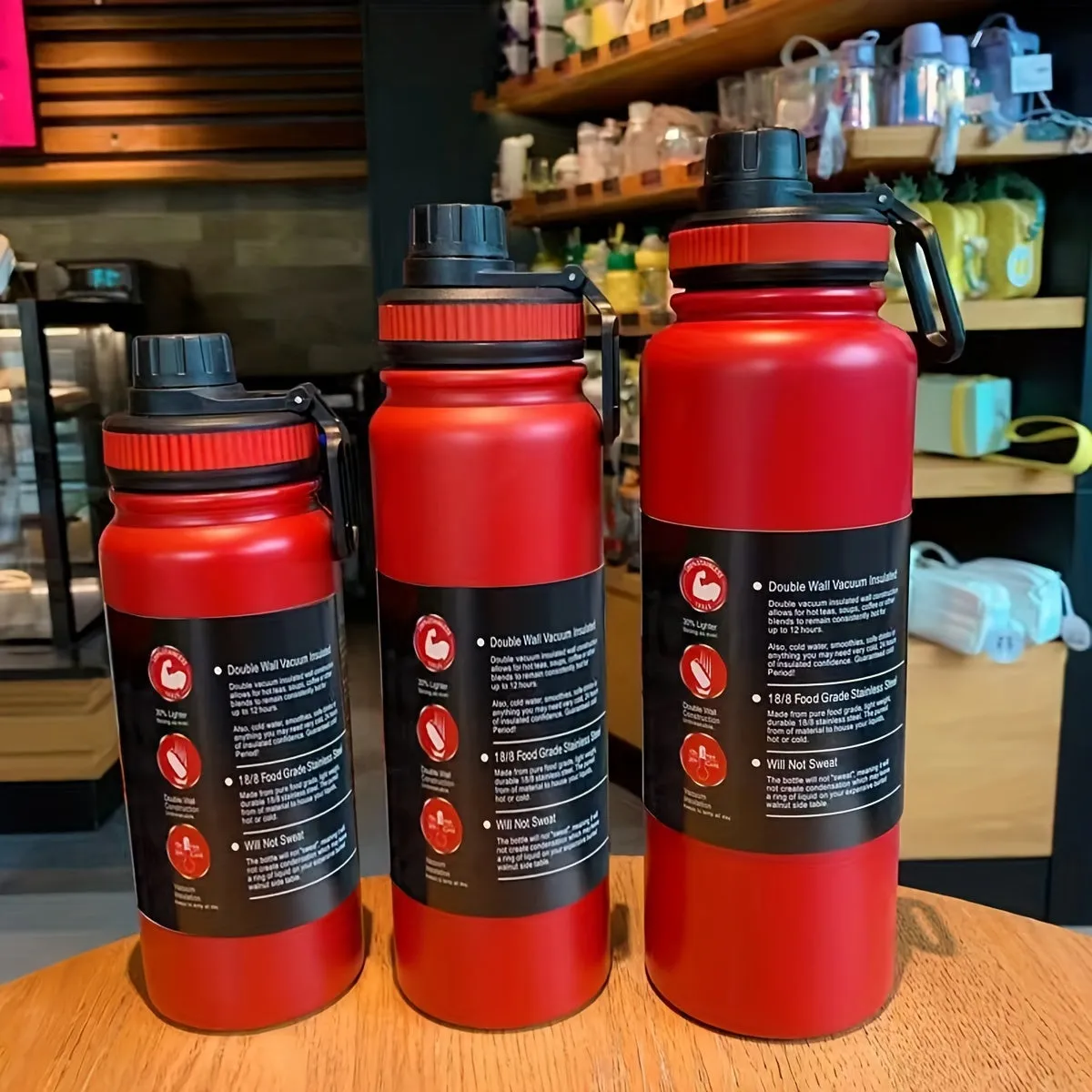 Large-Capacity Stainless Steel Vacuum Insulated Water Bottle with Handle - Portable & Reusable for Outdoor Sports, Car Travel, and More - Perfect Gift for Holidays