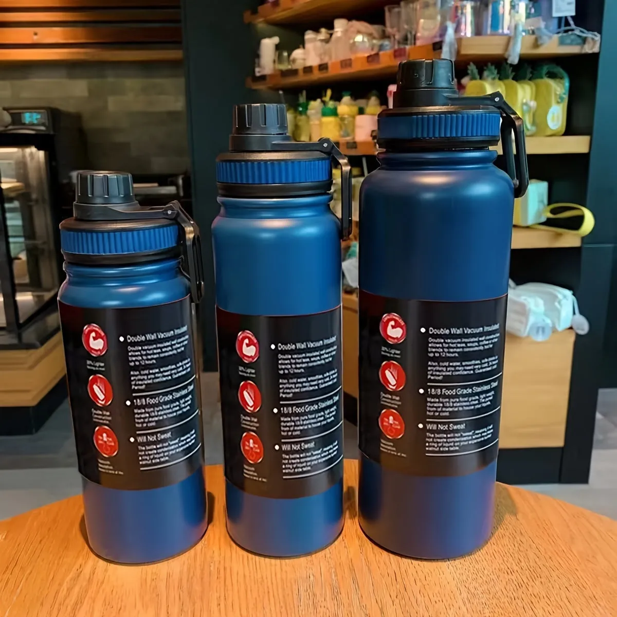 Large-Capacity Stainless Steel Vacuum Insulated Water Bottle with Handle - Portable & Reusable for Outdoor Sports, Car Travel, and More - Perfect Gift for Holidays