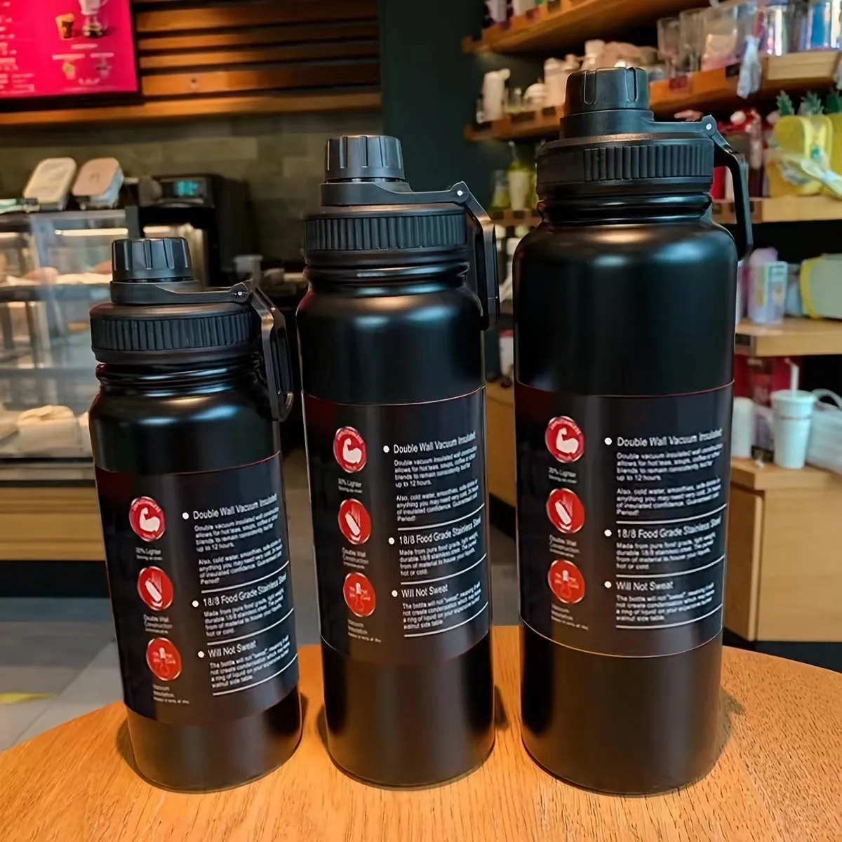 Large-Capacity Stainless Steel Vacuum Insulated Water Bottle with Handle - Portable & Reusable for Outdoor Sports, Car Travel, and More - Perfect Gift for Holidays