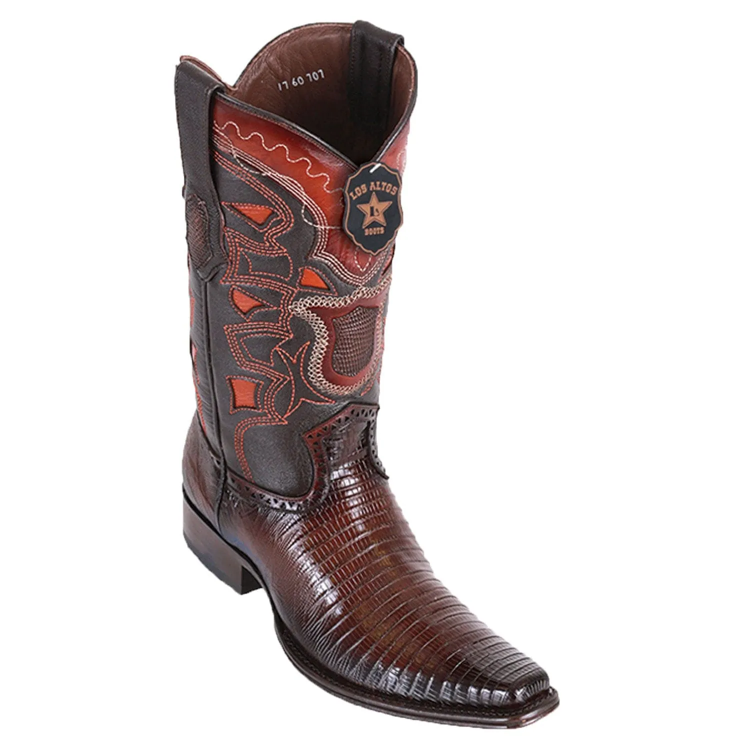 Men's Los Altos Lizard Skin European Square Toe Boots 7607