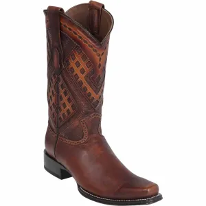 Men's Wild West Genuine Leather Square Toe Boot 2769951