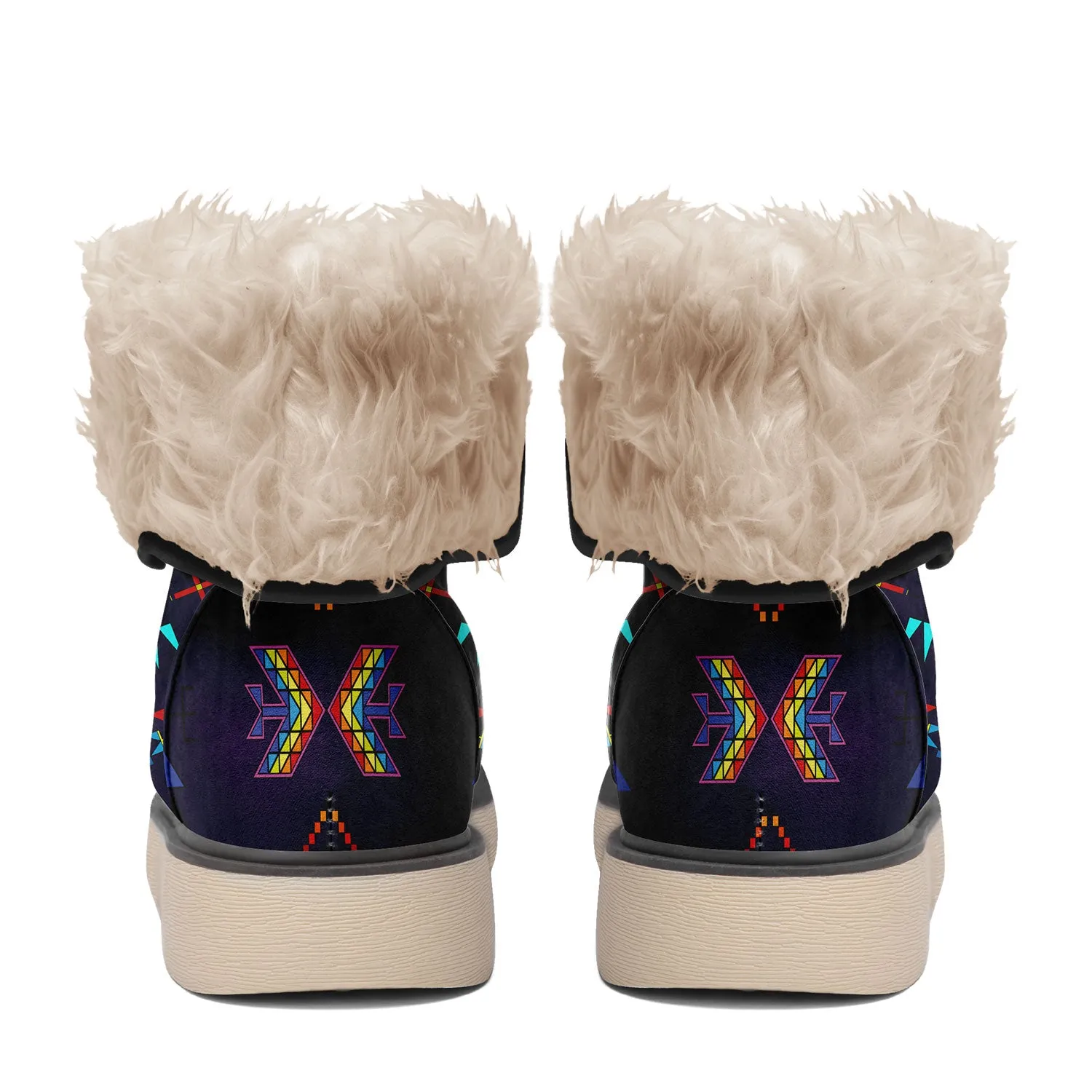 Rainy Chief Rainbow Dark Purple Polar Winter Boots