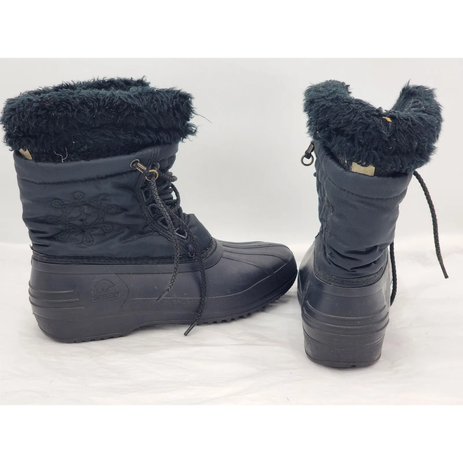 Sorel Boots Womens 8 Insulated Winter Black Snow Cold Weather Warm Waterproof