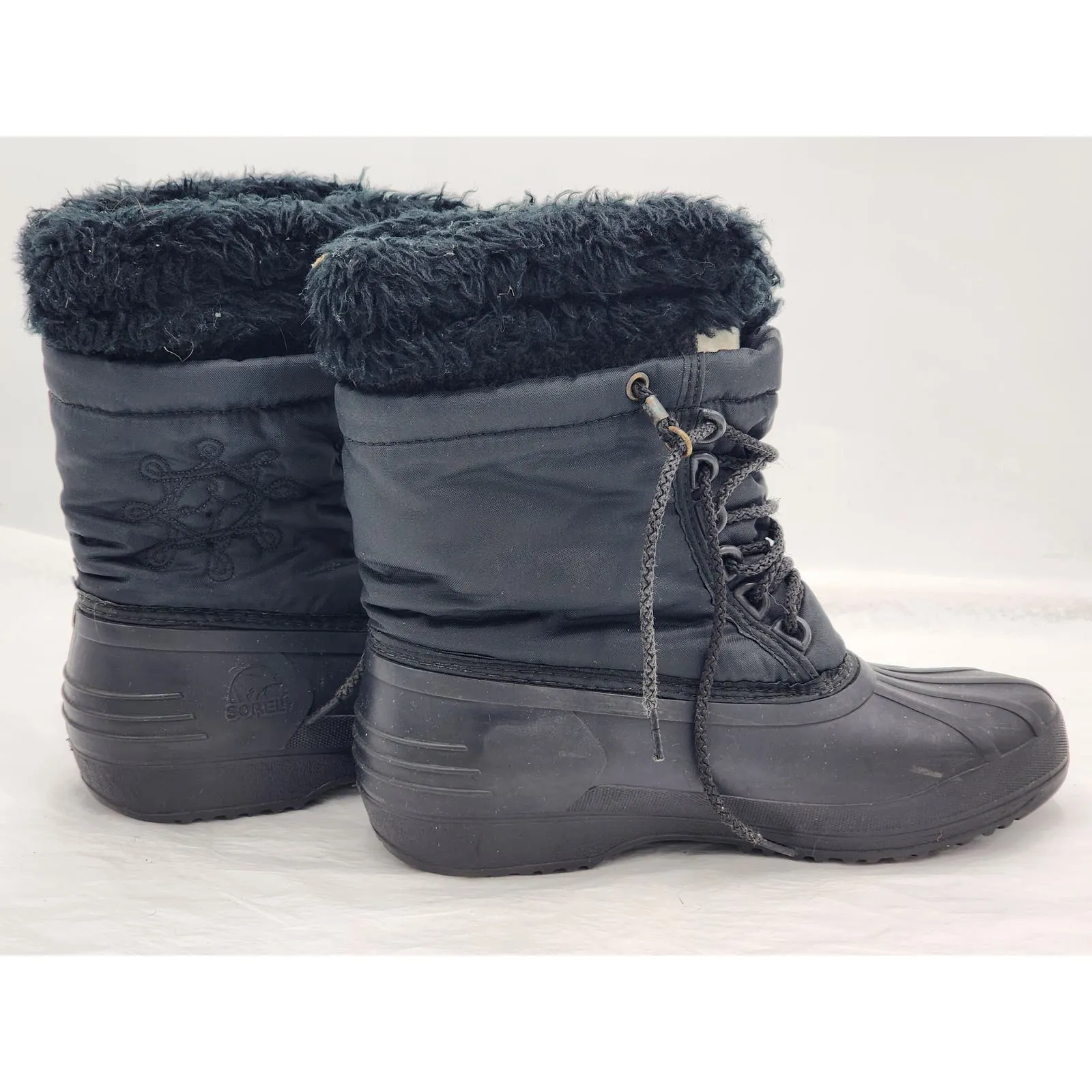 Sorel Boots Womens 8 Insulated Winter Black Snow Cold Weather Warm Waterproof