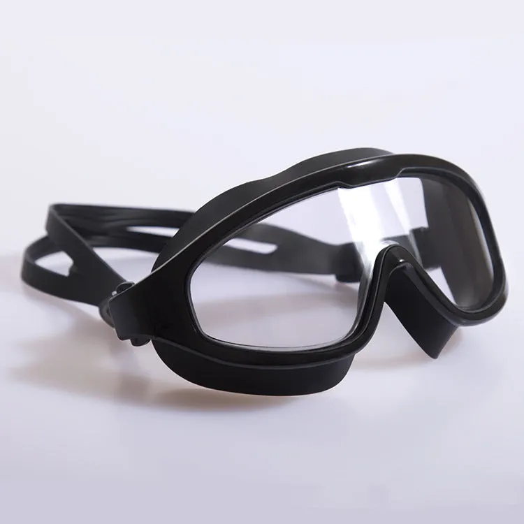 Swimming Goggles Plain/Myopia Waterproof Anti-Fog Adult Unisex Large Frame Swimming Glasses