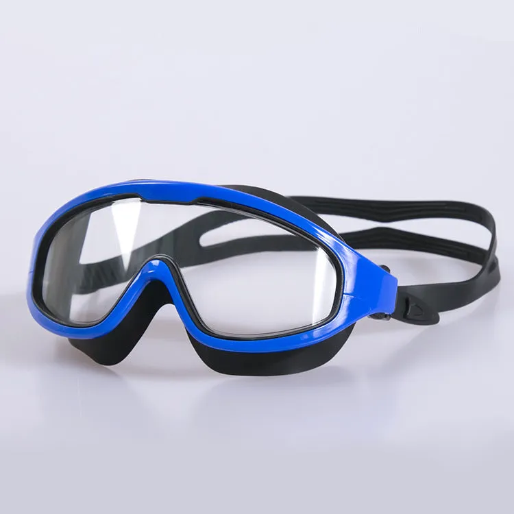 Swimming Goggles Plain/Myopia Waterproof Anti-Fog Adult Unisex Large Frame Swimming Glasses