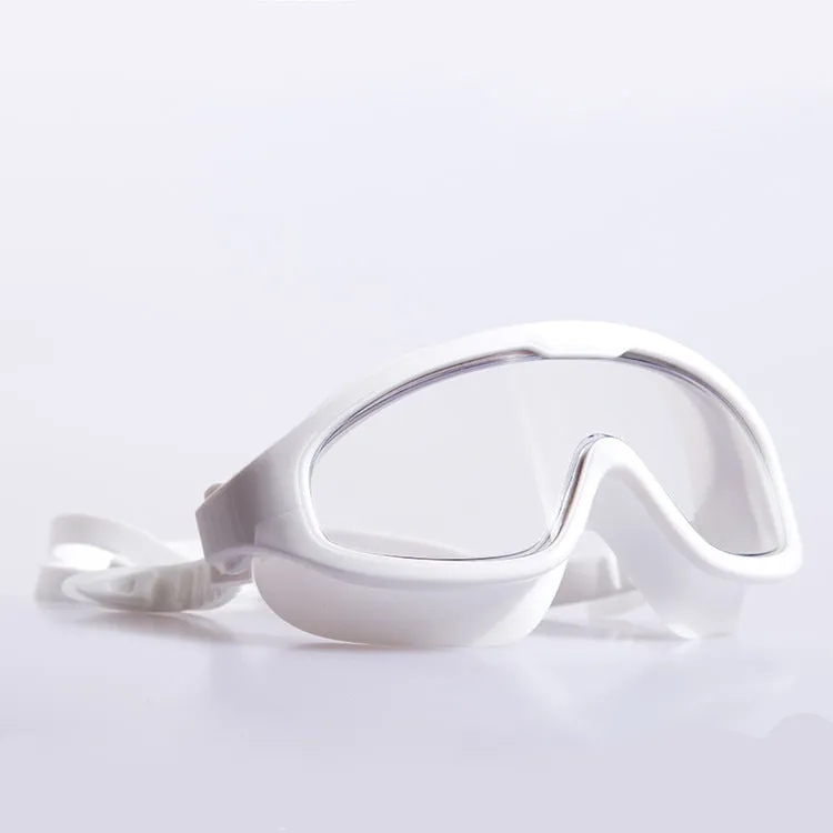 Swimming Goggles Plain/Myopia Waterproof Anti-Fog Adult Unisex Large Frame Swimming Glasses