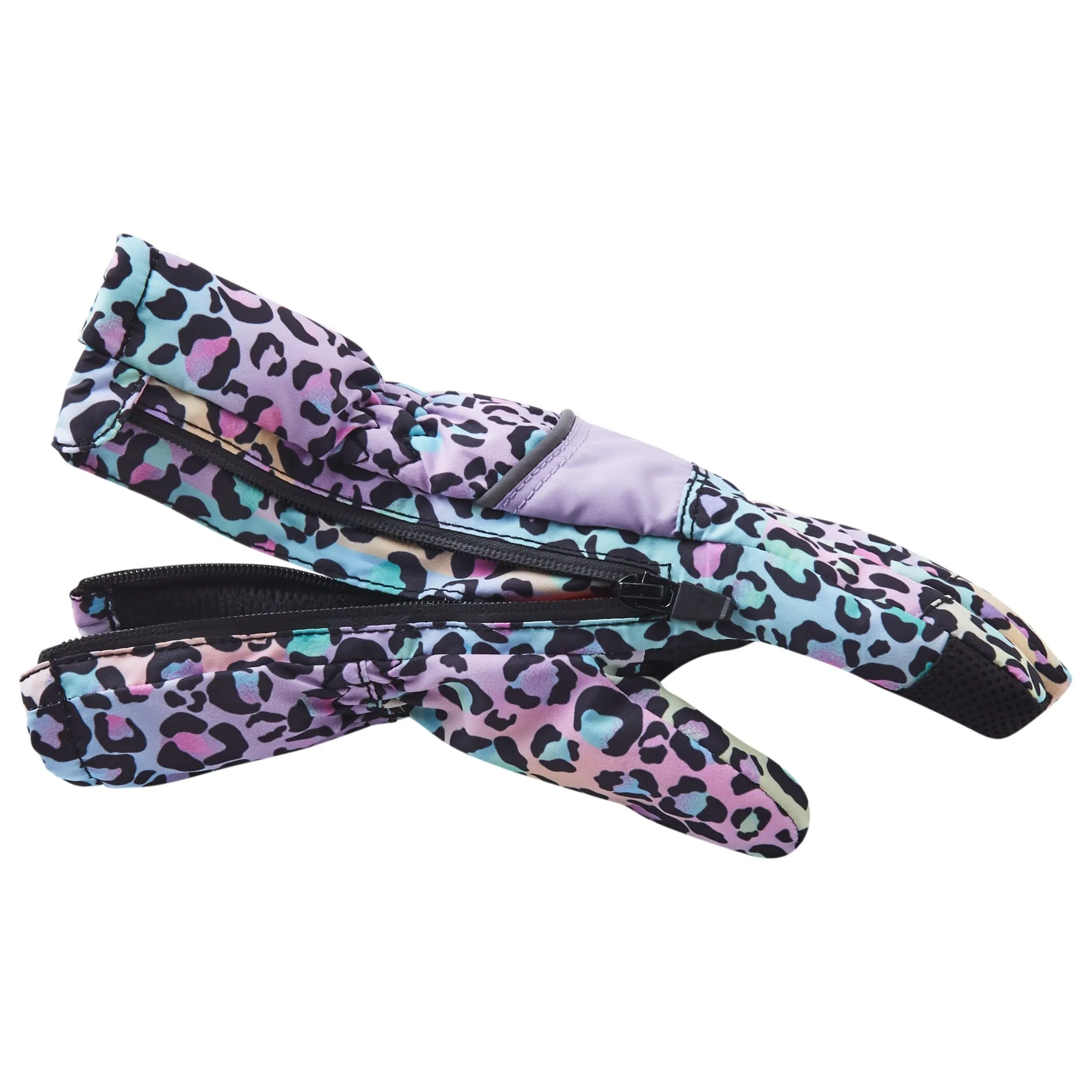 Winter & Ski Glove powered by ZIPGLOVE™ TECHNOLOGY | Purple Leopard