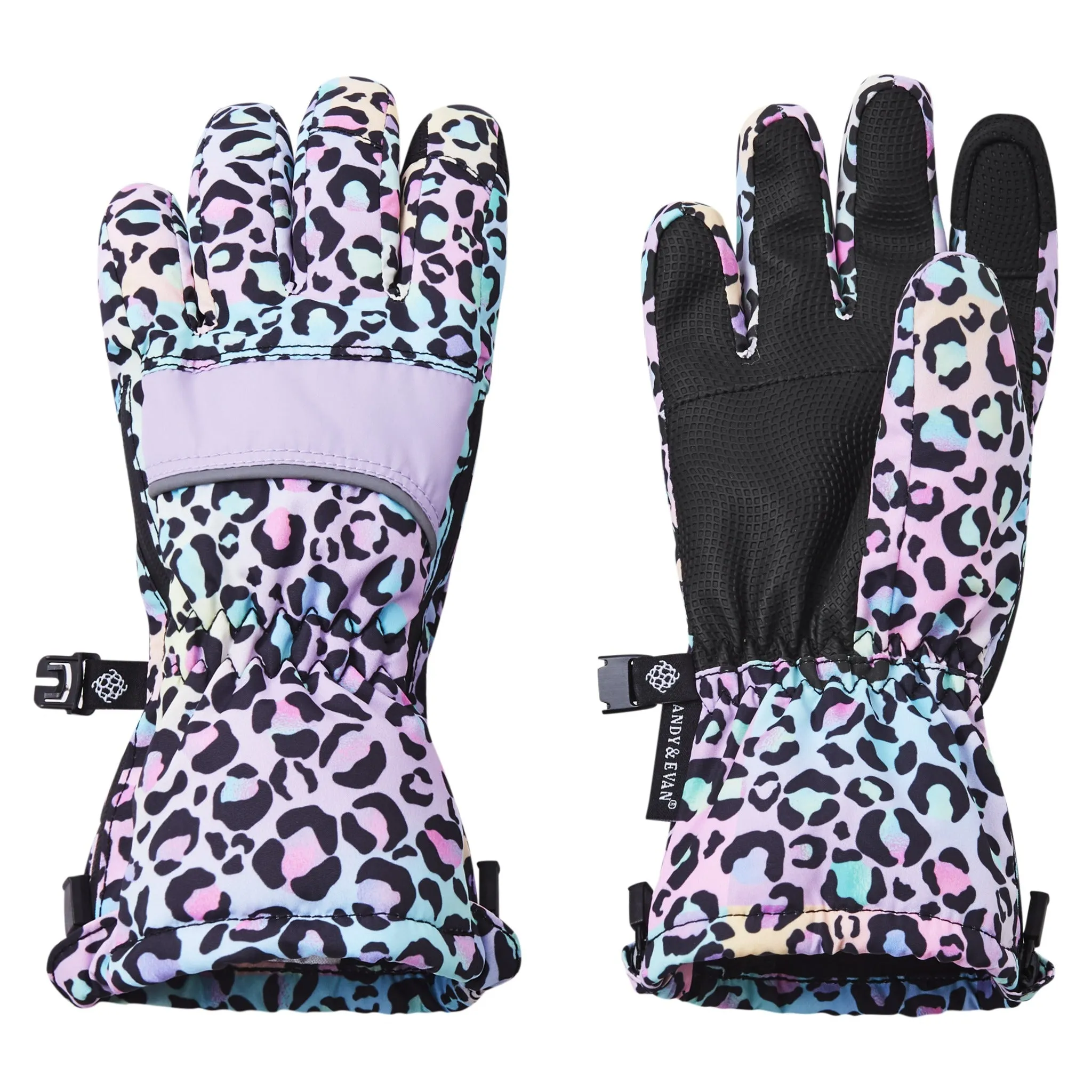 Winter & Ski Glove powered by ZIPGLOVE™ TECHNOLOGY | Purple Leopard