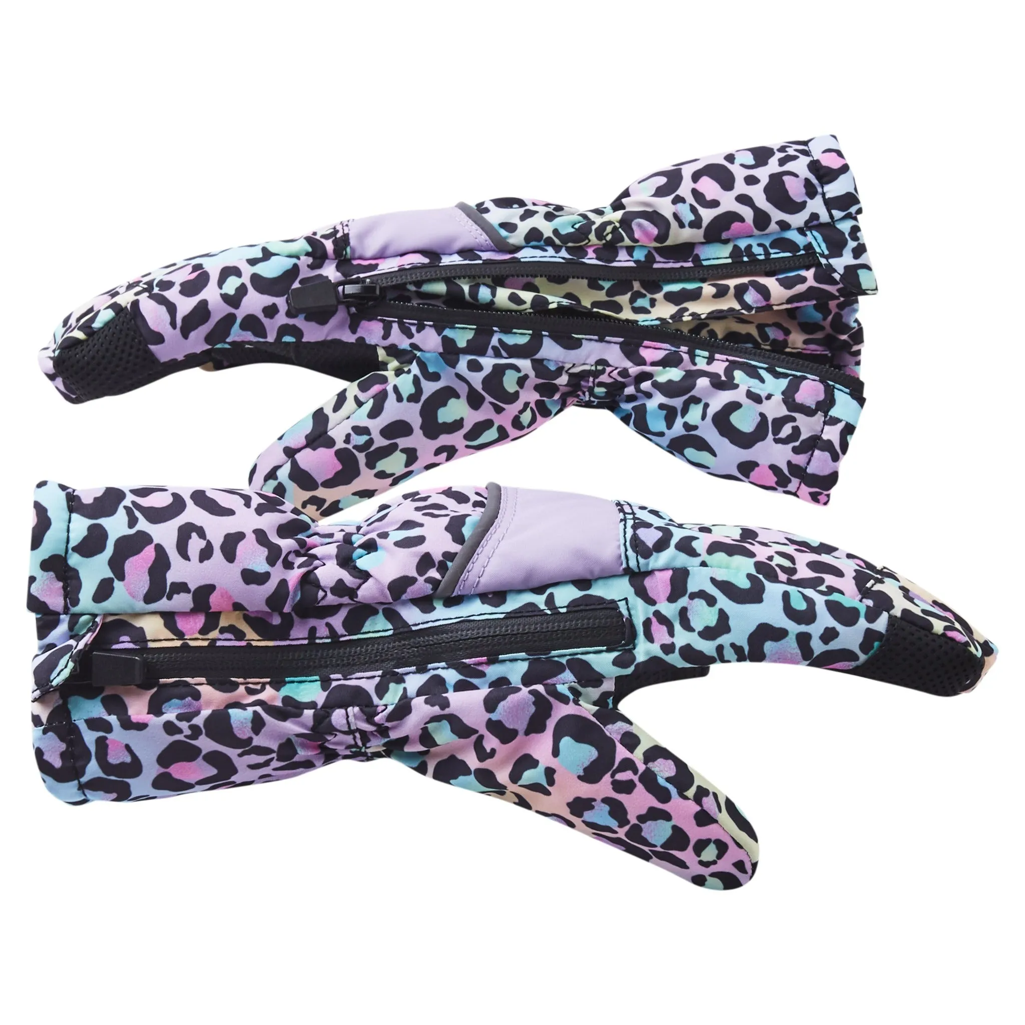 Winter & Ski Glove powered by ZIPGLOVE™ TECHNOLOGY | Purple Leopard